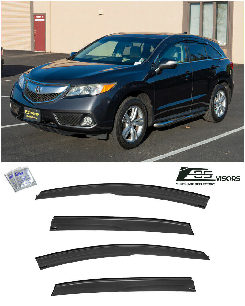 Extreme Online Store Replacement For 2013-Present Acura RDX Models  EOS  Visors JDM MUGEN Tape-On Style SMOKE TINTED Side Vents Rain Guard Window  Deflectors DWV-V125 